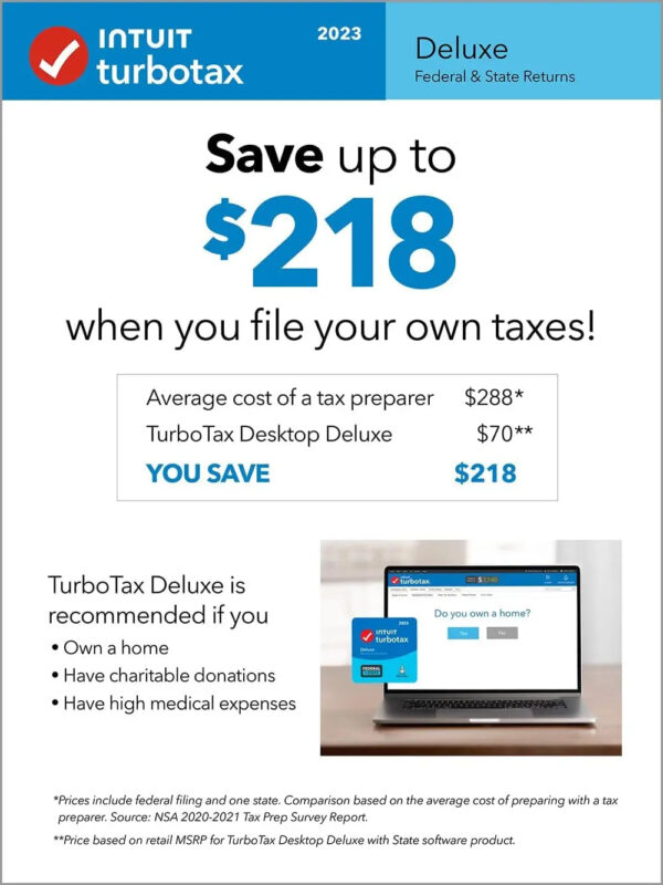 TurboTax Deluxe 2023 [Previous Version] – Tax Software for Federal & State Returns, Digital Download for PC/Mac - Image 3